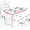 JJPSQHRV Folding Dining Table Wall-Mounted Fold Up Wall Table for Small Spaces MDF Multi-Function Home Office Desk Modern Simplicity Computer Desk Space Saving view 2