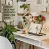 Vigo Wood Book Stand, Book Holder, Reading Stand, Cookbook Holder, Recipe Book Stand, Wooden Book Stands for Reading, Cookbook Stand for Kitchen, Book Holder for Reading in Bed (Walnut) view 4