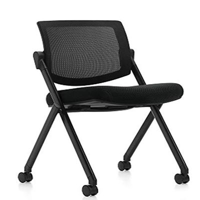 Offices to Go OTG11341B Armless Mesh Back Flip Seat Nesting Chair, 22" w x 22" d x 33" h, Set of 2