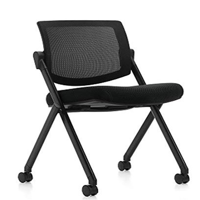 Offices to Go OTG11341B Armless Mesh Back Flip Seat Nesting Chair, 22" w x 22" d x 33" h, Set of 2