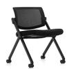 Offices to Go OTG11341B Armless Mesh Back Flip Seat Nesting Chair, 22" w x 22" d x 33" h, Set of 2 view 1