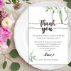 Giftideaworkshop 50 Wedding Reception Thank You Cards - Greenery Thank You Table Place Setting Cards - Great Addition to Your Table Centerpiece, Place Setting and Wedding Decorations, 4x6 Inch view 3