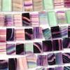 MOKA 1pc 50-65mm Natural Rainbow Fluorite Polished Stone Rectangle Crystal for Healing view 3