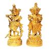 athizay Radha Krishna Idol for Gifts | Home | Temple Brass Metal Statue Religious God Idol 20 cm Tall view 1