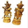 athizay Radha Krishna Idol for Gifts | Home | Temple Brass Metal Statue Religious God Idol 20 cm Tall view 3