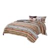 Benjara Reversible 2 Piece Twin Size Quilt Set with Stripes Pattern, Multicolor view 4