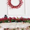 TURNMEON 6 Ft Red Christmas Garland Decorations Red Berries Garland Xmas Garlands for Decoration Christmas Artificial Garland for Mantle Fireplace Table Stairs Railing Indoor Outdoor Winter Holiday view 2