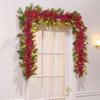 TURNMEON 6 Ft Red Christmas Garland Decorations Red Berries Garland Xmas Garlands for Decoration Christmas Artificial Garland for Mantle Fireplace Table Stairs Railing Indoor Outdoor Winter Holiday view 4