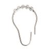Bath Bliss 12 Pack Carabiner Shower Curtain Roller Rings | Easy to Open | Easy Glide | Bathroom | Chrome view 2