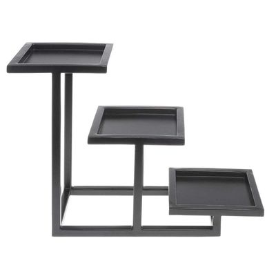 HUBERT 3-Tiered Bowl Stand - 6"L x 16"W x 11"H