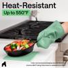 GORILLA GRIP BPA-Free Silicone Oven Mitts and Pot Holders Set, Mint view 4