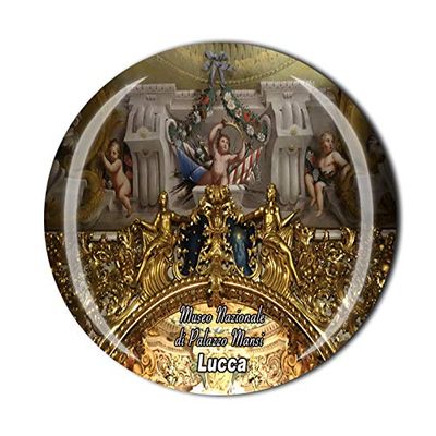 Lucca Italy 3D Refrigerator Fridge Magnet Crystal Glass Magnet Tourist Travel Souvenir Collection Gift Magnetic Sticker Home Kitchen Decoration