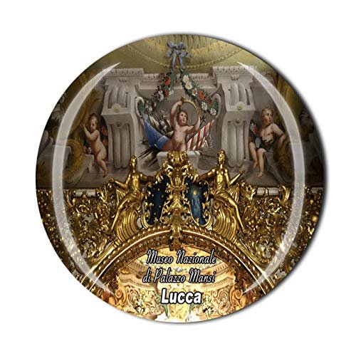 Lucca Italy 3D Refrigerator Fridge Magnet Crystal Glass Magnet Tourist Travel Souvenir Collection Gift Magnetic Sticker Home Kitchen Decoration