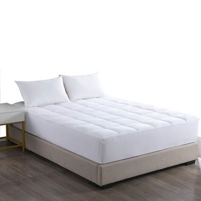 Cotton Loft Life 100% Cotton Soft Mattress Pad with Eco Friendly BioFill Made from Natural Corn Fiber and Recycled Polyester, King, White