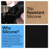 GORILLA GRIP BPA-Free Silicone Oven Mitts and Pot Holders Set, Black view 3