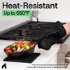 GORILLA GRIP BPA-Free Silicone Oven Mitts and Pot Holders Set, Black view 4