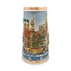 0.7 Liter | OktoberfestHaus Oktoberfest Stein With German Themes Of Munich, Edelweiss and Draft Horses Engraved Stein Oktoberfest Souvenir and Oktoberfest Beer Mug view 1