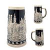 0.7 Liter | OktoberfestHaus Oktoberfest Mugs German Themes Of Munich, Edelweiss and Draft Horses, Cobalt Blue Engraved Stein Okoberfest Cups and Oktoberfest Items view 4