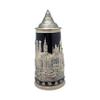 0.7 Liter | OktoberfestHaus Oktoberfest Mugs German Themes Of Munich, Edelweiss and Draft Horses, Cobalt Blue Engraved Stein With Lid Okoberfest Cups and Oktoberfest Items view 1