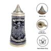 0.7 Liter | OktoberfestHaus Deutschland German Adler (Eagle) Beer Stein Tankard Cobalt Blue Engraved Cities of Germany With Lid Jarra de Cerveza, Jarra Stein, Jarras Para Beber Cerveza view 3