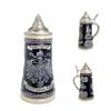0.7 Liter | OktoberfestHaus Deutschland German Adler (Eagle) Beer Stein Tankard Cobalt Blue Engraved Cities of Germany With Lid Jarra de Cerveza, Jarra Stein, Jarras Para Beber Cerveza view 4