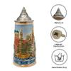 0.7 Liter | OktoberfestHaus Oktoberfest Stein With German Themes Of Munich, Edelweiss and Draft Horses Engraved Stein With Lid Oktoberfest Souvenir and Oktoberfest Beer Mug view 3