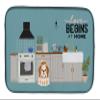 Caroline's Treasures CK7791DDM Red White Shih Tzu Kitchen Scene Dish Drying Mat Absorbent Dish Drying Mat Pad for Kitchen Counter Dish Drainer Mat for Countertop, 14 x 21", Multicolor view 1