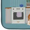 Caroline's Treasures CK7791DDM Red White Shih Tzu Kitchen Scene Dish Drying Mat Absorbent Dish Drying Mat Pad for Kitchen Counter Dish Drainer Mat for Countertop, 14 x 21", Multicolor view 4