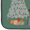 Caroline's Treasures CK7615DDM Black Silver Miniature Schnauzer Christmas Everyone Dish Drying Mat Absorbent Dish Drying Mat Pad for Kitchen Counter Dish Drainer Mat for Countertop, 14 x 21", Multicol view 4