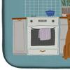 Caroline's Treasures CK7766DDM Irish Terrier Kitchen Scene Dish Drying Mat Absorbent Dish Drying Mat Pad for Kitchen Counter Dish Drainer Mat for Countertop, 14 x 21", Multicolor view 4