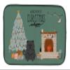 Caroline's Treasures CK7706DDM Black Chow Chow Christmas Everyone Dish Drying Mat Absorbent Dish Drying Mat Pad for Kitchen Counter Dish Drainer Mat for Countertop, 14 x 21", Multicolor view 1