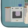 Caroline's Treasures CK7765DDM Soft Coated Wheaten Terrier Kitchen Scene Dish Drying Mat Absorbent Dish Drying Mat Pad for Kitchen Counter Dish Drainer Mat for Countertop, 14 x 21", Multicolor view 4