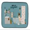 Caroline's Treasures CK7558DDM Dark Brindle Bull Terrier in Bathtub Dish Drying Mat Absorbent Dish Drying Mat Pad for Kitchen Counter Dish Drainer Mat for Countertop, 14 x 21", Multicolor view 1