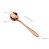 8 Pcs Coffee Spoons Stainless Steel Reusable Flower Teaspoons Rainbow Set dessert Stir Sticks 4.9in - Rose gold view 2