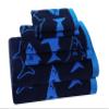 ORIGINAL KIDS 6 Piece Towel Set - Bath Time Shark Attack- 2 Bath Towels, 2 Hand Towels, 2 Washcloths - 100% Cotton Jacquard Soft Absorbent Quick Dry Pool Beach Towel Gift - Navy Blue view 1
