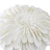 JWH 3D Flower Throw Pillow Covers Decorative Aesthetic Sunflower Accent Pillow Cases Handmade Pillowcase Round Cushion for Car Bedroom Bed Couch Chair with Insert 12 Inch White view 3