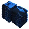 ORIGINAL KIDS Wash Cloth - Bath Time Shark Attack Set of 12 Washcloths - 100% Cotton Jacquard Super Soft Colorful Absorbent Quick Dry Easy Care Face Towel Face Cloth Gift - 12 x 12 - Navy Blue view 1