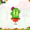 2 Pcs Large Cactus Foil Mylar Balloon Mexican Final Fiesta Theme Birthday Wedding Fiesta Bridal Shower Party Decor view 2