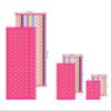 ORIGINAL KIDS 6 Piece Towel Set - Bath Time Sugar & Spice - 2 Towels, 2 Hand Towels, 2 Washcloths - 100% Cotton Jacquard Soft Absorbent Pool Beach Towel Gift - Pink Multicolor view 2