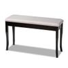 Baxton Studio Cornelie Modern and Contemporary Transitional Grey Fabric Upholstered and Dark Brown Finished Wood Dining Bench view 1