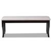 Baxton Studio Cornelie Modern and Contemporary Transitional Grey Fabric Upholstered and Dark Brown Finished Wood Dining Bench view 4