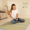 MustMat Tatami Mat Japanese Futon Mattress Portable Tatami Mattress Foldable Bed Frame Rush Grass (Twin XL) view 3