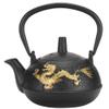 Iron Teapot, 0.3L Durable Iron Teapot Tea Kettle With Strainer And Cover Gold Dragon Pattern Desktop Ornaments Simulation Japanese Style For Home, Tea view 1