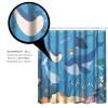 Amagical Sea World Fish and Wild Marine Animals in Ocean Pattern 3 Piece Bathroom Mat Set Shower Curtain Set Bath Mat Contour Mat Waterproof Shower Curtain with 12 Hooks view 2