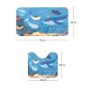 Amagical Sea World Fish and Wild Marine Animals in Ocean Pattern 3 Piece Bathroom Mat Set Shower Curtain Set Bath Mat Contour Mat Waterproof Shower Curtain with 12 Hooks view 4