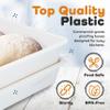 GSM Brands Pizza Dough Proofing Box - Stackable Commercial Quality Trays with Covers (17.25 x 13 Inches) - 2 Trays and 2 Covers view 4