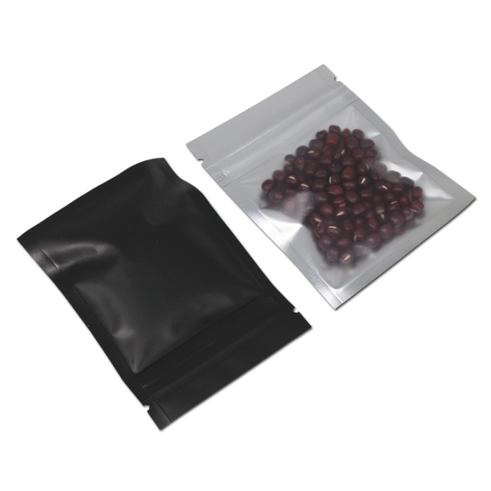 PABCK 500 Pack 2.9x3.9inch (2.5x2.7inch inside size) Resealable Zipper Lock Food Storage Bags for Zip Heat Seal Lock Coffee Foil Packaging Pouch for Food Self Sealing Storage Supplies