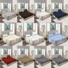 7 Piece Split King Sheets - Bed Sheets Split King Size  Bed Sheet Set Split King Size - 7 PC Cotton Sheets - 16" Deep Pocket Sheets 100% Cotton Bedding Sets Stripe ( Split King, Light Blue) view 3