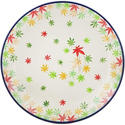 Polmedia Polish Pottery Dinner Plate UNIKAT - Fall Season Bliss Pattern Handmade in Boleslawiec Poland by Ceramika Artystyczna + Certificate of Authenticity