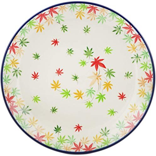 Polmedia Polish Pottery Dinner Plate UNIKAT - Fall Season Bliss Pattern Handmade in Boleslawiec Poland by Ceramika Artystyczna + Certificate of Authenticity